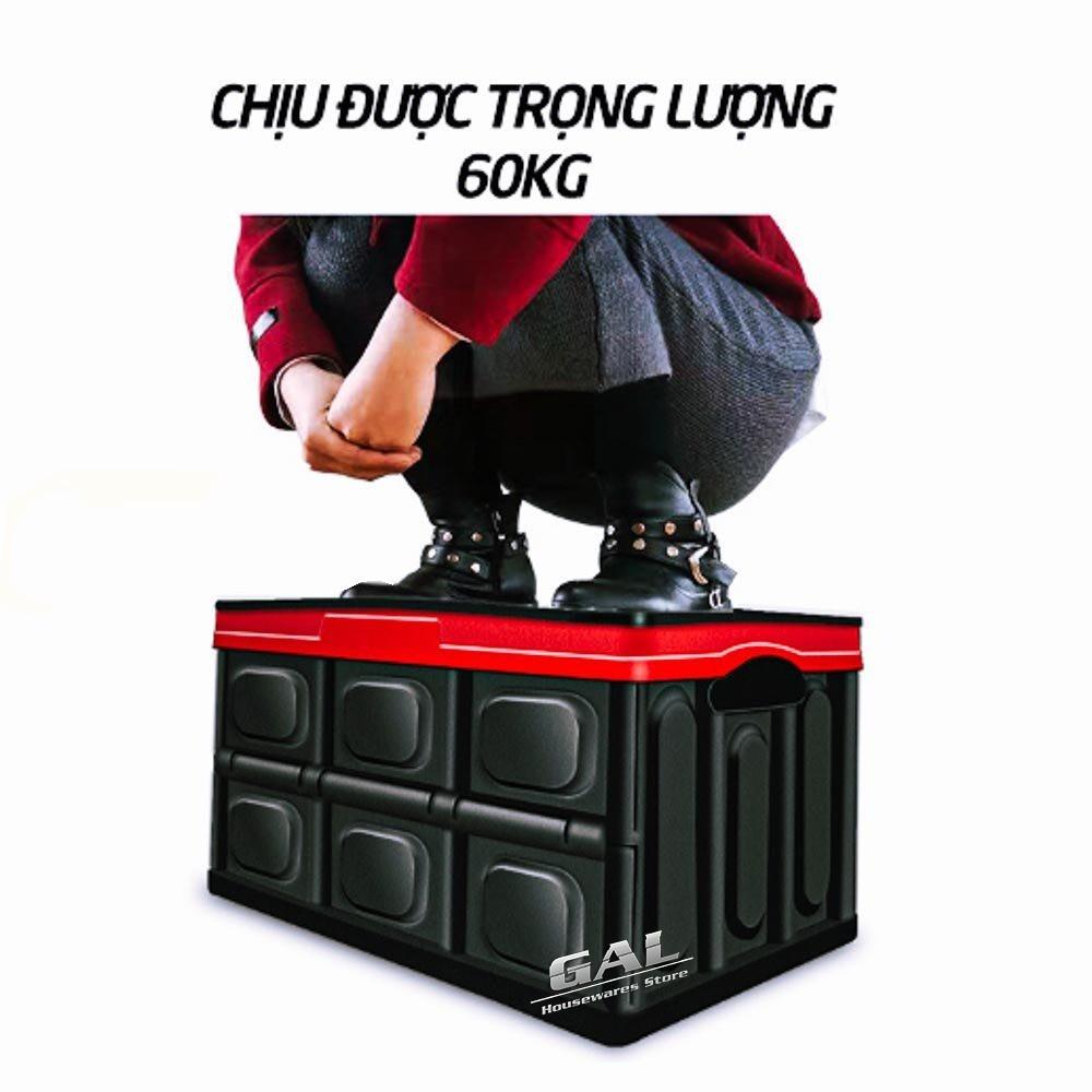 Thùng Đựng Đồ Ô Tô - Hộp Để Đồ Cốp Xe Ô Tô 56 Lít Có Thể Gấp Gọn