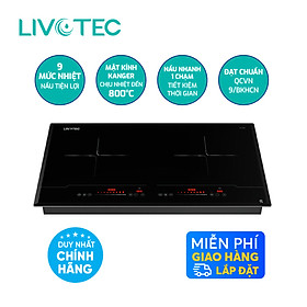 Bếp điện từ đôi Livotec LID-888 4.000W 9 mức công suất - Miễn phí vận chuyển toàn quốc - Bảo hành 24 tháng - Hàng chính hãng