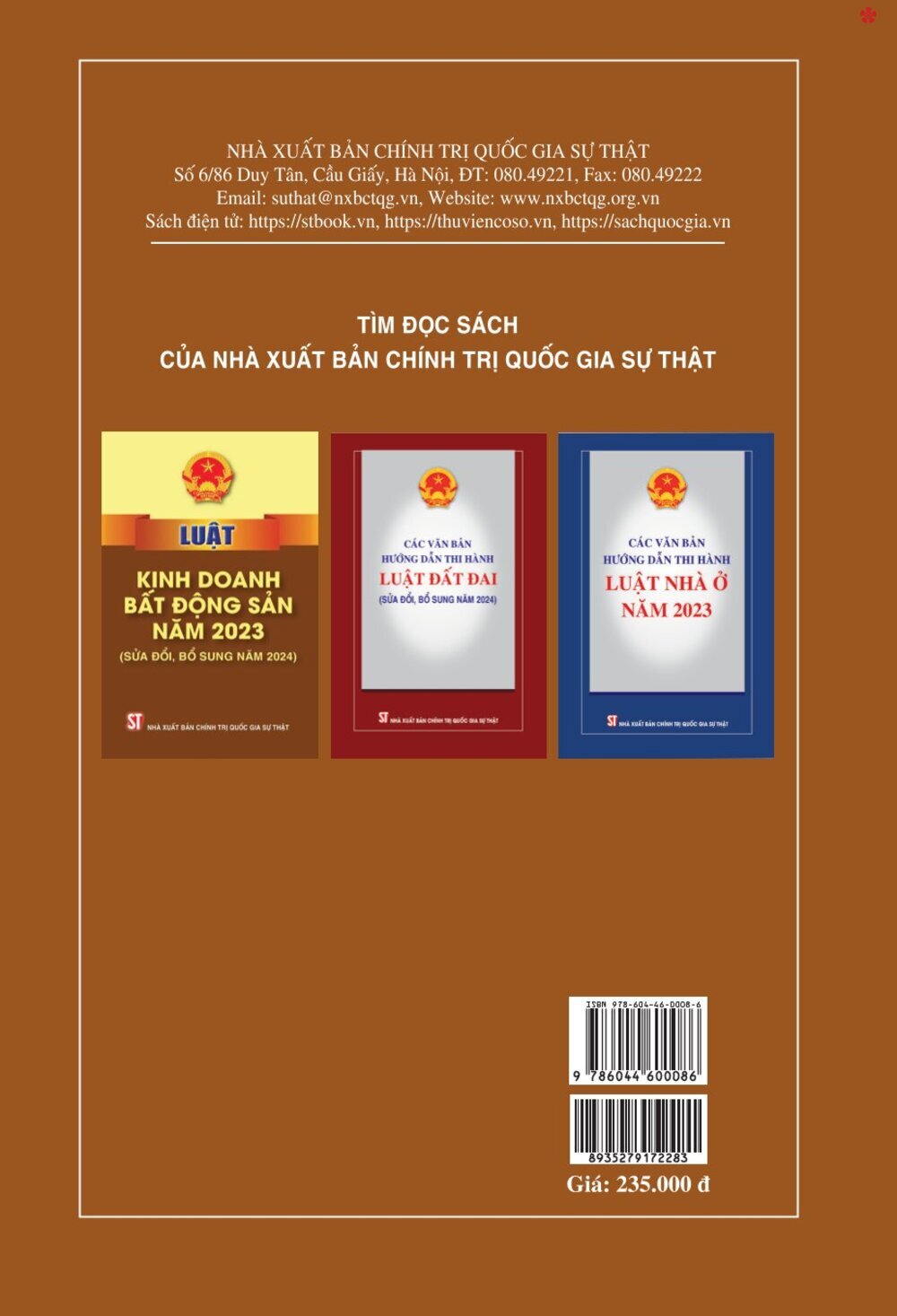 Các văn bản hướng dẫn thi hành Luật kinh doanh bất động sản năm 2023 (sửa đổi, bổ sung năm 2024) - bản in 2025