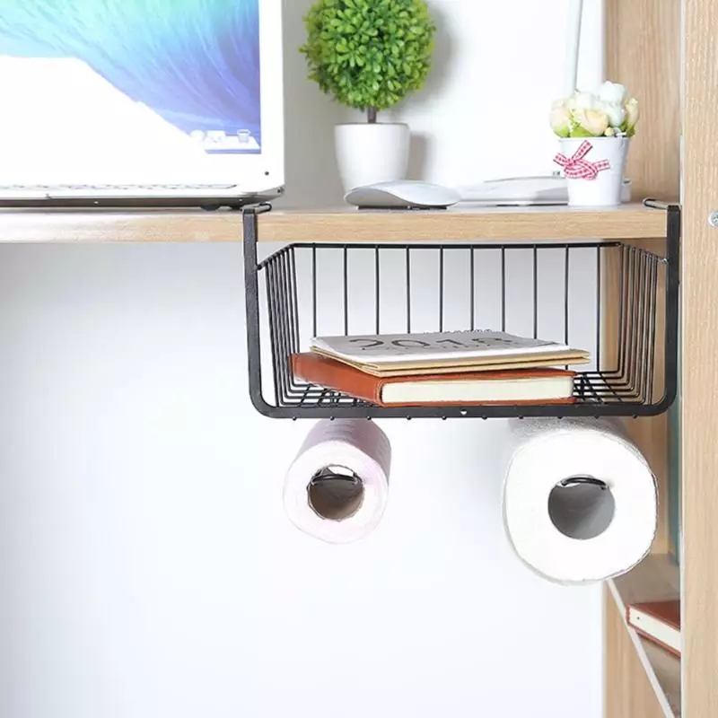 Kệ Sắt Đa Năng Treo Gầm Bàn Kệ Tủ Đồ dùng cá nhân một cách gọn, gàng, tránh thất lạc (tặng kèm móc khóa người dơi)