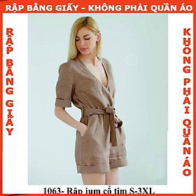 Rập jum cổ tim - rập giấy mã 1063 (BẢN VẼ)