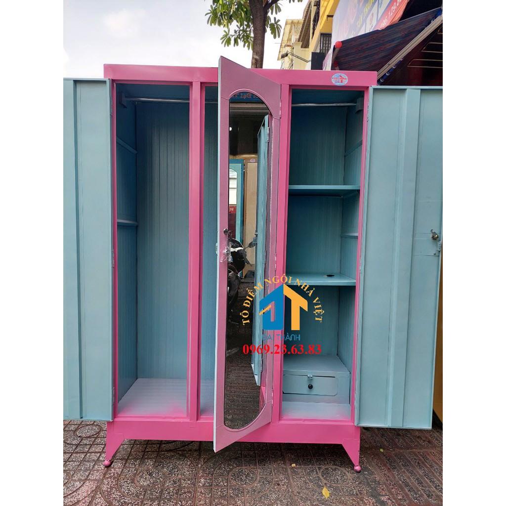Tủ sắt quần áo 1m2x1m8 màu tím