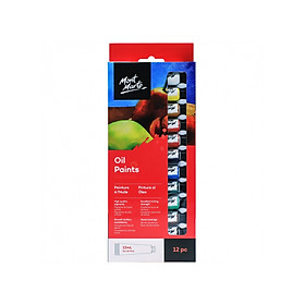 Bộ Màu Vẽ Dầu Mont Marte 12 ml