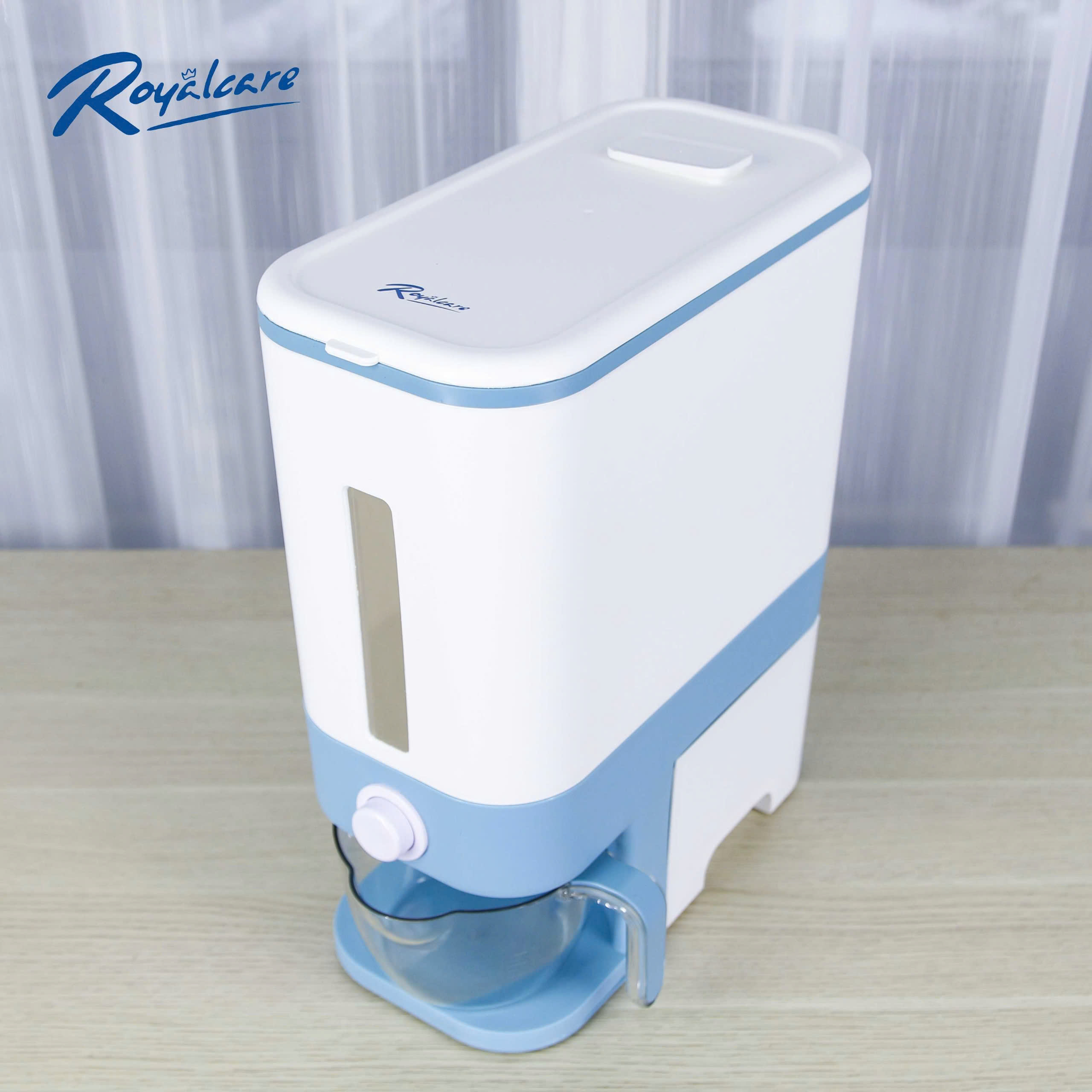 Hộp đựng gạo 12kg, thùng đựng ngũ cốc lớn có nắp đậy, thùng đựng ngũ cốc gia dụng cho nhà bếp, nhiều loại ngũ cốc