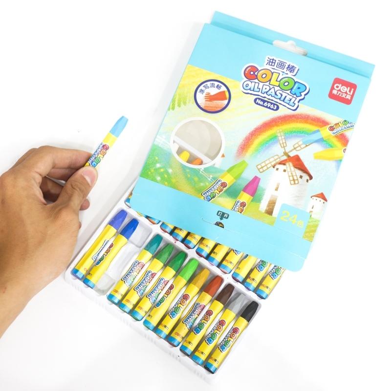Bút Sáp 24 Màu 6963 Deli - Giao mẫu ngẫu nhiên
