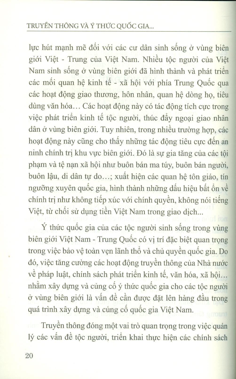 Truyền Thông Và Ý Thức Quốc Gia Của Một Số Tộc Người Ở Vùng Biên Giới Việt Nam - Trung Quốc (Sách chuyên khảo) - Viện Hàn lâm Khoa học Xã hội Việt Nam - Viện Dân tộc học; Trần Hồng Thu chủ biên