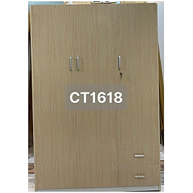 Tủ quần áo nhựa 3 cánh mix hộc như hình tùy chọn ĐV Tundo 124 x 185 x 47 cm nhiều màu lựa chọn