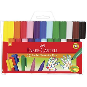 Faber-Castell-66-2000-12-Bút Lông Màu Connector Jumbo - 12 Màu