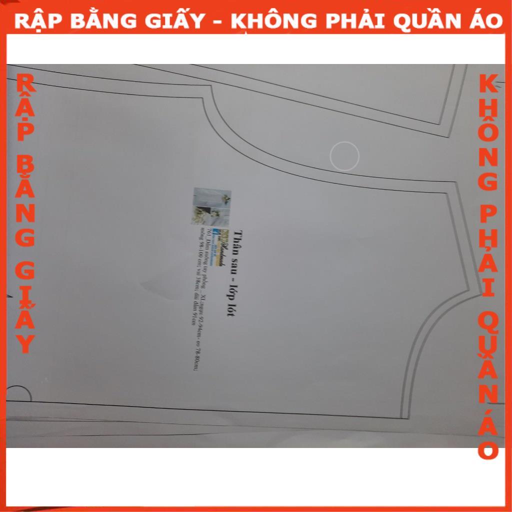 Rập giấy A0 mã 761- Rập đầm suông tay phồng