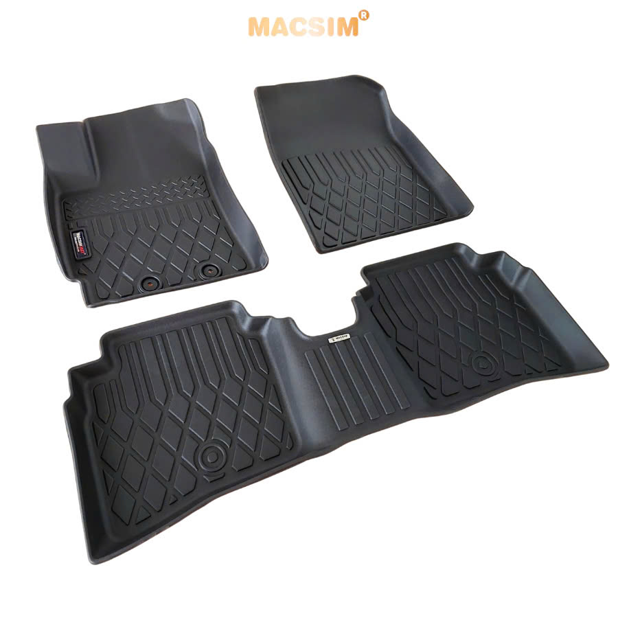 Thảm lót sàn xe ô tô Hyundai Accent 2024+ Nhãn hiệu Macsim chất liệu nhựa TPE cao cấp màu đen