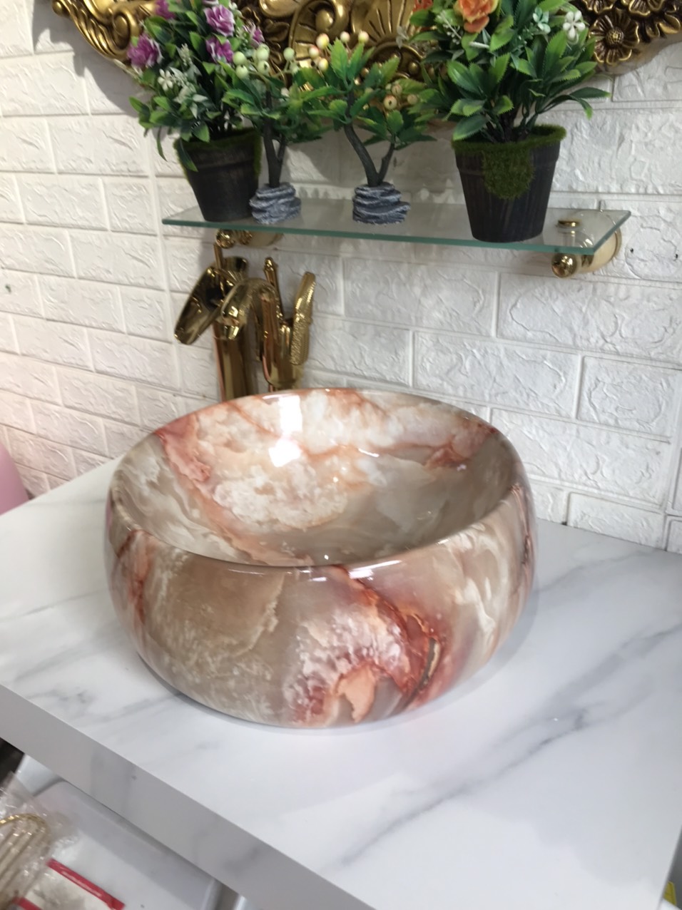 CHẬU RỬA MẶT, LAVABO ĐẶT BÀN NGỌC BÍCH NHẬP KHẨU CAO CẤP CHÍNH HÃNG GROVES NT1