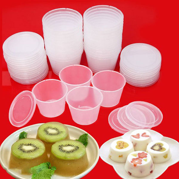 Hộp nhựa đựng làm Bánh FLan . rau câu , sữa chua ,caramen , đựng slime set 50 hộp