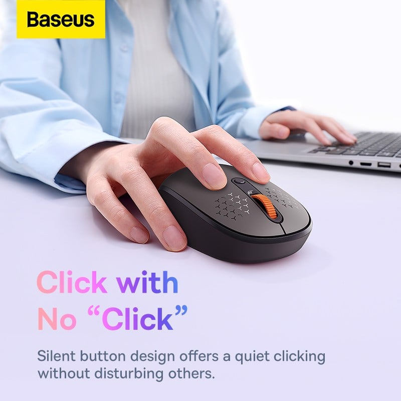 Chuột không dây Baseus F01B Tri-Mode Wireless Mouse Bluetooth & 2.4GHz- hàng chính hãng