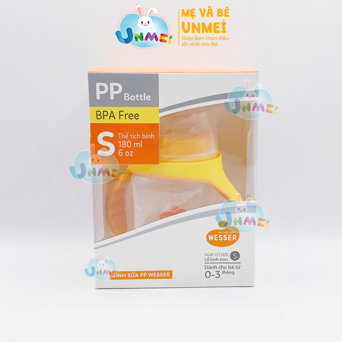 BÌNH SỮA PP CỔ RỘNG WESSER