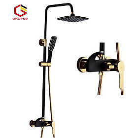 Sen cây tắm nóng lạnh đen ánh vàng GS 6607D, đep sang trọng quý phái, bền bỉ với thời gian