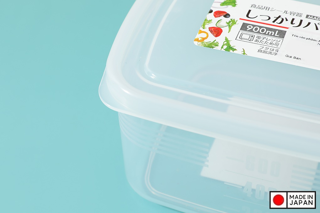 Hộp đựng thực phẩm vuông Nakaya Pack B 900ml - Hàng nội địa Nhật Bản nhập khẩu chính hãng