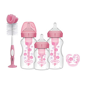 [ WB03610 ] Bộ quà tặng gồm 3 bình sữa cổ rộng ( 1 bình 150ml + 2 bình 270ml ), 1 ty ngậm 0-6m+ và 1 cọ bình sữa