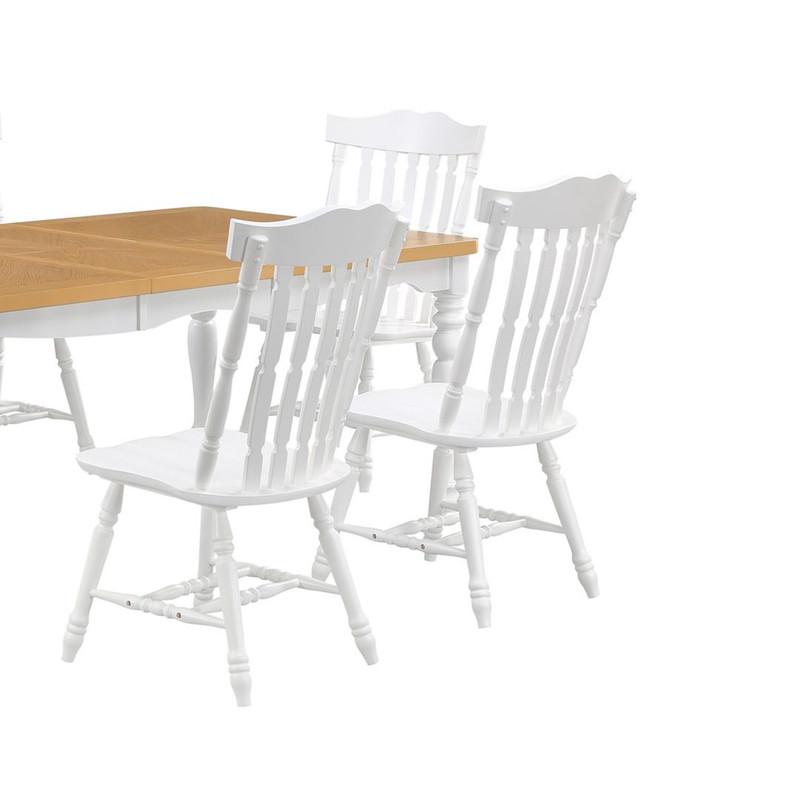 Bộ bàn ăn thông minh kéo dài 6 ghế gỗ sồi tân cổ điển SMLIFE Papilon Butterfly | D152 x R107 x x C76cm | tăng giảm độ dài bàn