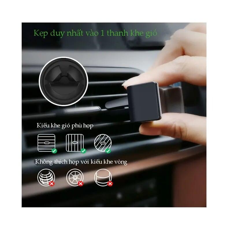 Ugreen UG30283LP120TK Màu Đen Giá Kẹp điện thoại trên khe thông gió ô tô - HÀNG CHÍNH HÃNG