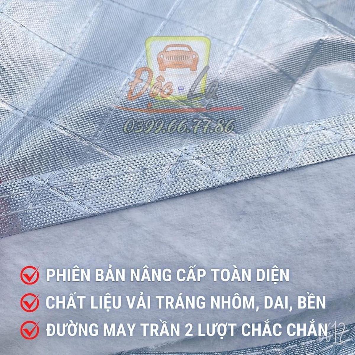 Bạt Phủ Xe Ô Tô VINFAST FADIL, LUX A 2.0, LUX SA 2.0, VF E34 Chất Liệu Bạt Tráng Nhôm 3 Lớp, Có Khóa Kéo Cửa Lái