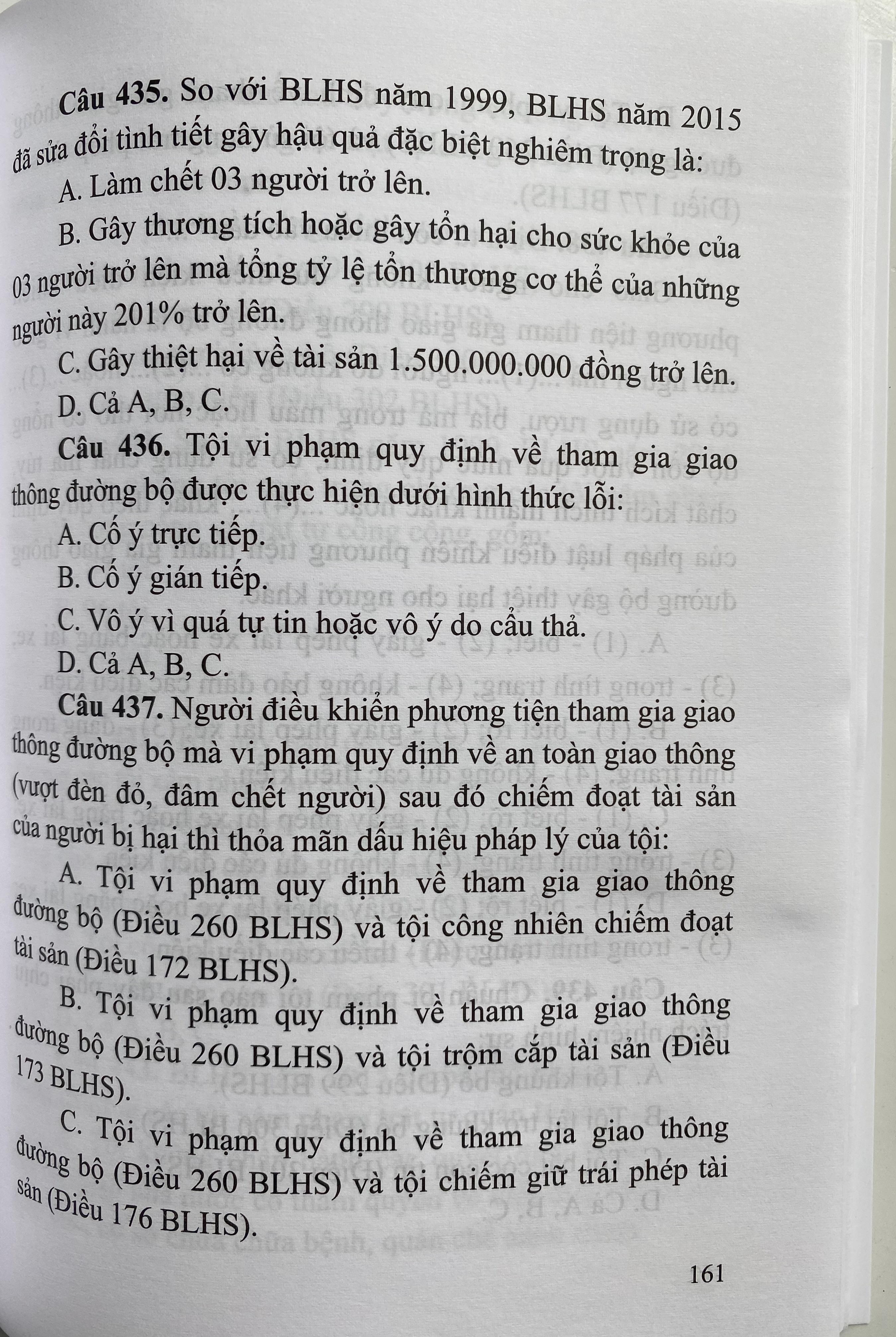 Trắc Nghiệm Luật Hình Sự Việt Nam - Phần Các Tội Phạm