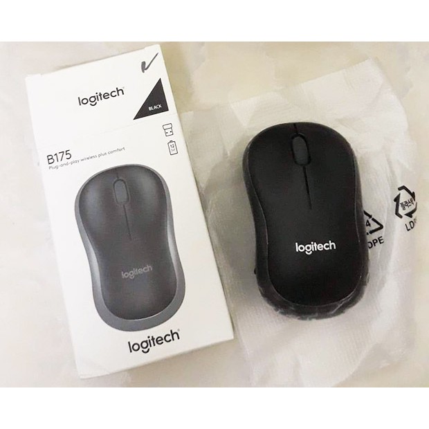 Chuột không dây Logitech B175 - Kết nối USB Receiver - Hàng Chính Hãng