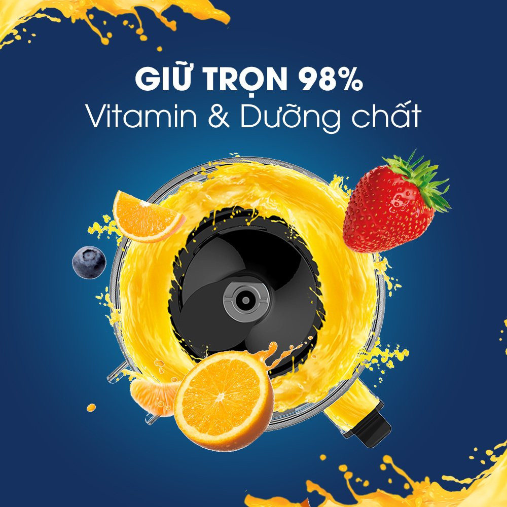 Máy Ép Chậm Cao Cấp Kalite KL-565 Tiêu Chuẩn Châu Âu Dung Tích Công Suất 240 W - Hàng Chính Hãng