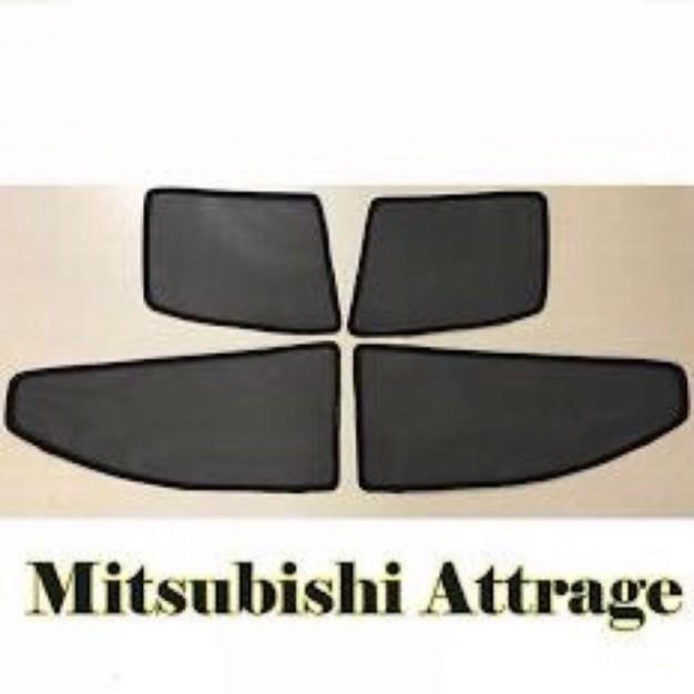 Bộ 4 miếng chắn nắng dành cho xe MISUBISHI ATRAGE 2019-2020-2021 , chắn nắng vải lưới gắn nam châm hút
