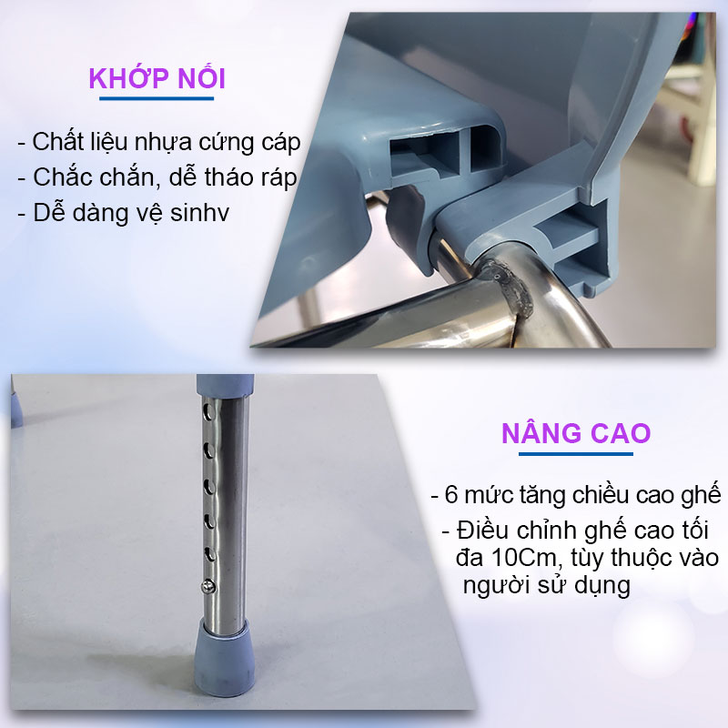 GHẾ BÔ VỆ SINH CHO NGƯỜI GIÀ, NGƯỜI BỆNH NHIỀU MẪU MÃ LỰA CHỌN - CHÍNH HÃNG NIKITA