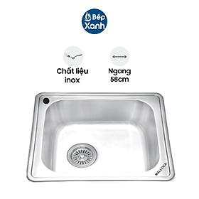 Chậu Rửa Chén Malloca MS 1023 - Inox 304 - Ngang 58cm