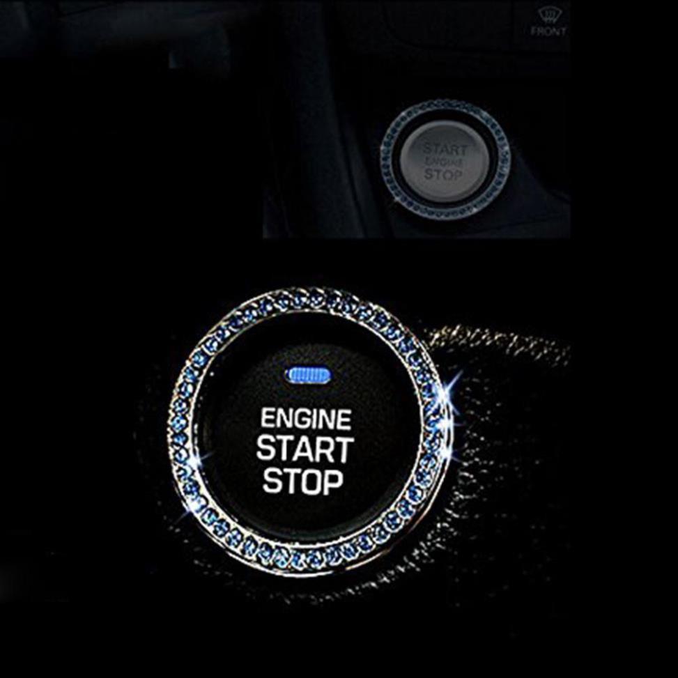 Vòng đá trang trí đính đá nút START STOP cho xe hơi logo sang trọng bắt mắt