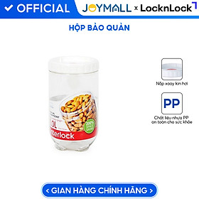 Hộp bảo quản thực phẩm Interlock Lock&Lock 1.6L INL303W, 2.1L INL403W, Hàng chính hãng,nhựa PET,nắp xoay kín hơi - JoyMall