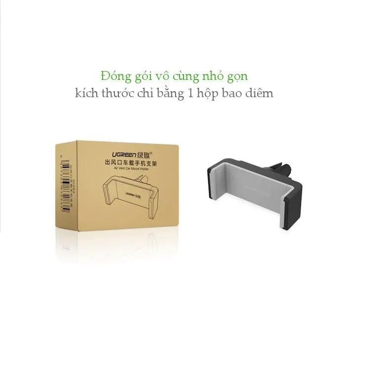 Ugreen UG30283LP120TK Màu Đen Giá Kẹp điện thoại trên khe thông gió ô tô - HÀNG CHÍNH HÃNG