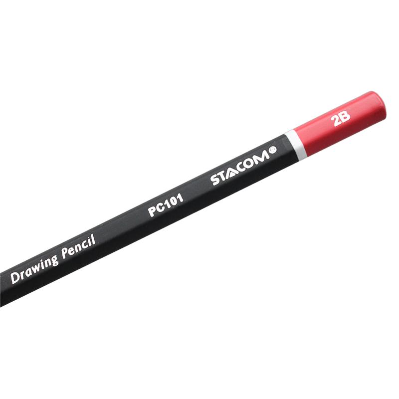 Vỉ 3 + 1 Bút Chì Gỗ 2B - Stacom V3PC101-2B