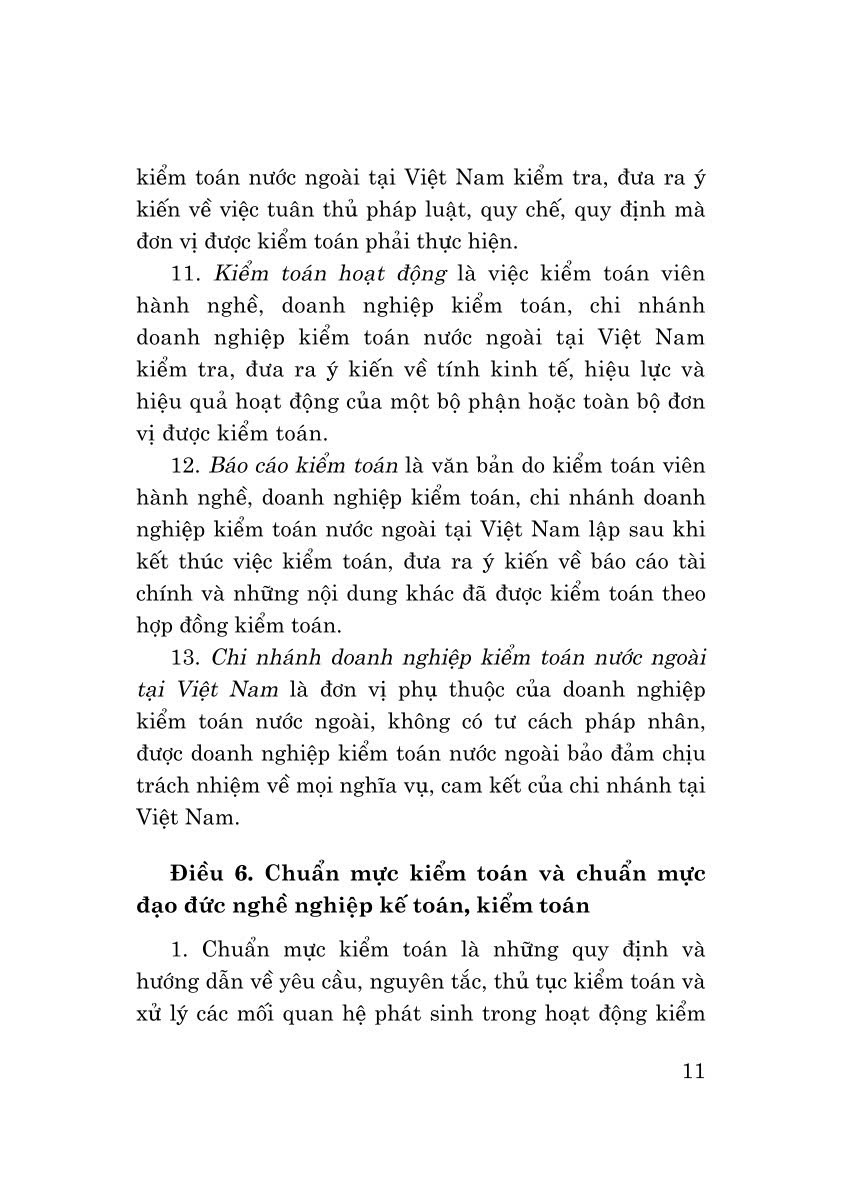 Luật Kiểm toán độc lập năm 2011 (sửa đổi, bổ sung năm 2015, 2024)