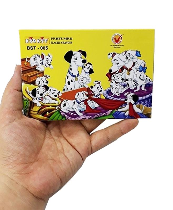 Viết Sáp Màu Chó Đốm BS-005 (12 Màu) - Mẫu Bao Bìa Màu Vàng