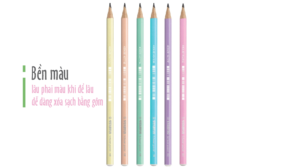 Bút chì gỗ STABILO Schwan pastel 421 2B thân tròn - Nude