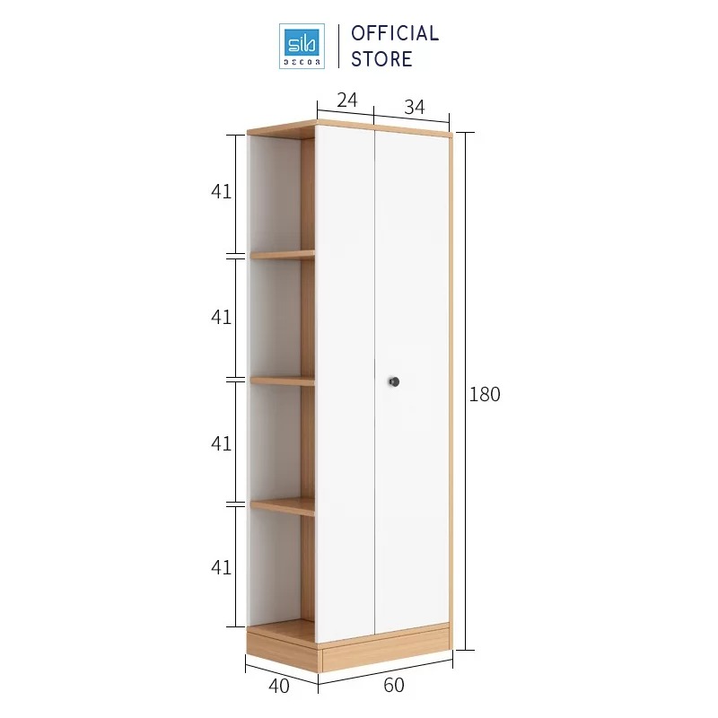 Tủ Quần Áo Phối Ngăn Để Đồ Đa Năng, Nhỏ Gọn Thương Hiệu SIB Decor TA14