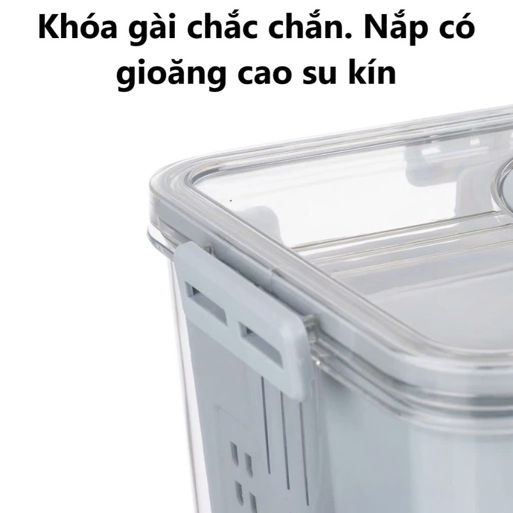 Hộp thực phẩm chữ nhật 2 ngăn Hokori 6570 - Hàng chính hãng nhựa Việt Nhật