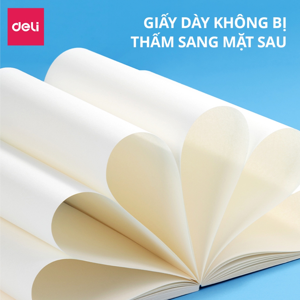 Vở Vẽ Học Sinh Tập Tô Màu Cho Bé A4 Deli - Sổ Tô Màu 60/ 100 Trang Sổ Vẽ Học Sinh Giấy Dày Mịn An Toàn Tặng Sticker