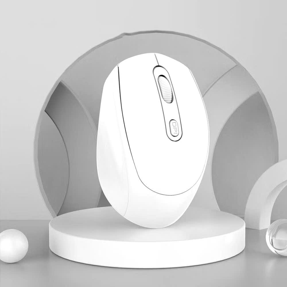 Chuột không dây tĩnh âm Robot M360, Pin sạc 300mAh, kết nối đa kênh Bluetooth 5.0 & USB Receive 2.4 GHz,1600 DPI, hàng nhập khẩu