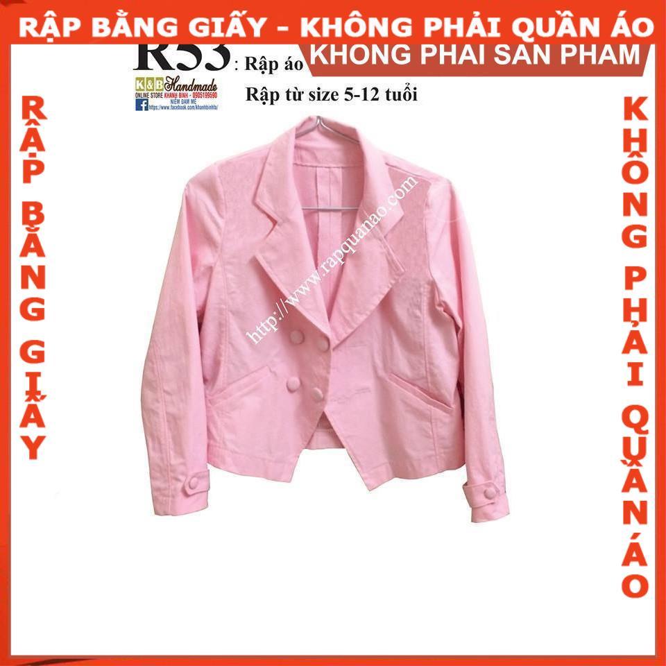 Rập giấy A0 áo khoác bé mã R53 (BẢN VẼ)