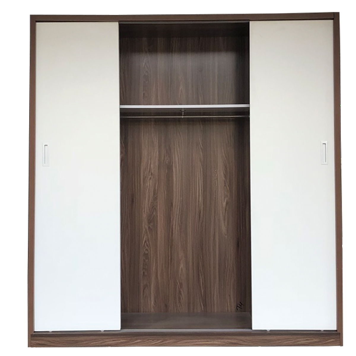 Tủ quần áo gỗ MDF Tundo cửa lùa cánh trắng 200 x 55 x 200cm