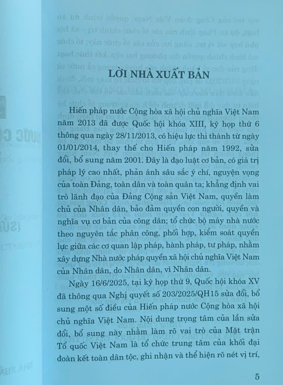 Hiến pháp nước Cộng hòa xã hội chủ nghĩa Việt Nam năm 2013 (sửa đổi, bổ sung năm 2025)