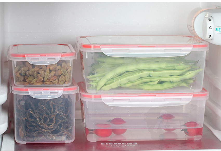 Combo 2 hộp nhựa trong đựng thực phẩm 1,3 lít - Hàng nội địa Nhật Bản