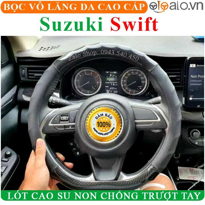 Bọc vô lăng volang xe Suzuki Swift Lót CaoSu Non Cao Cấp Chống Trượt Tay