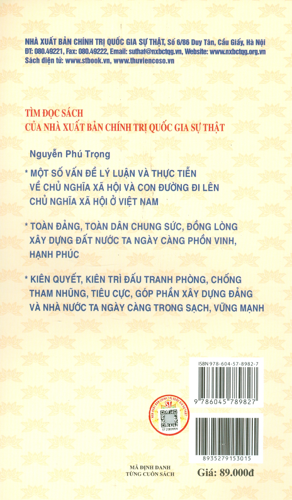 Đấu Tranh Phòng, Chống Tham Nhũng, Tiêu Cực: Một Việc Làm Cần Thiết, Tất Yếu; Một Xu Thế Không Thể Đảo Ngược (Tập 1)
