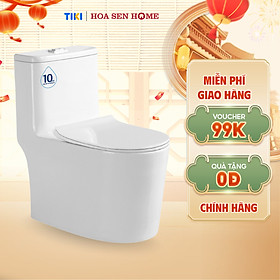 Bồn cầu một khối TUSLO COC 6822 bộ xả 360 độ thiết kế hệ thống xả thải đặc biệt, xả sạch chất bẩn - Hoa Sen Home - Hàng chính hãng