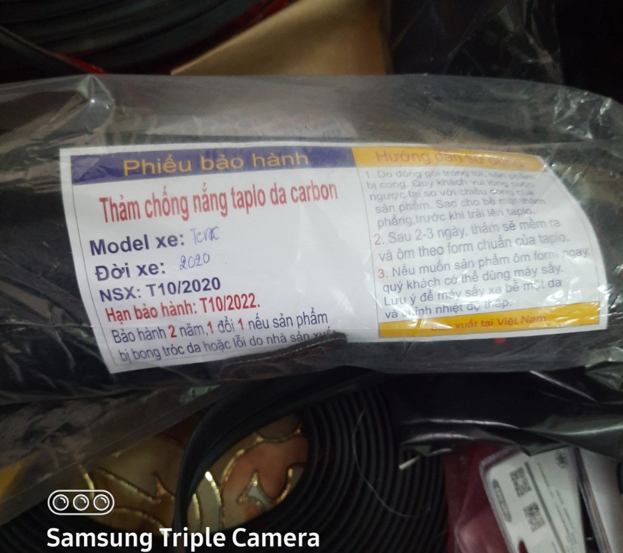 Thảm Taplo Xe Suzuki XL7 đời 2019-2021 loại da dày cao cấp 3 lớp chống trượt Da Carbon đen