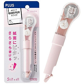 Xóa Kéo Dạng Bút Whiper WH-1905 - Plus 100-V020 - Màu Hồng Đào Peach